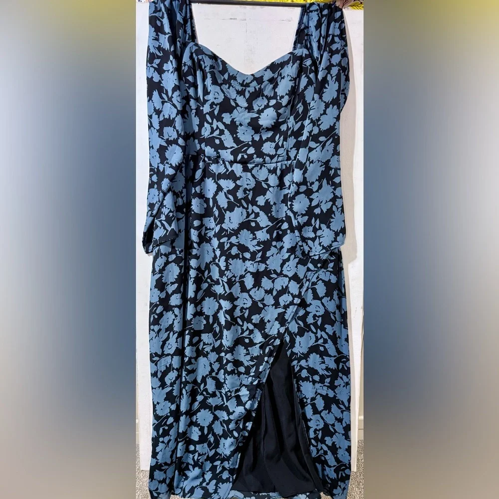 Abercrombie & Fitch Blue Maxi Dress with Sweetheart Neckline